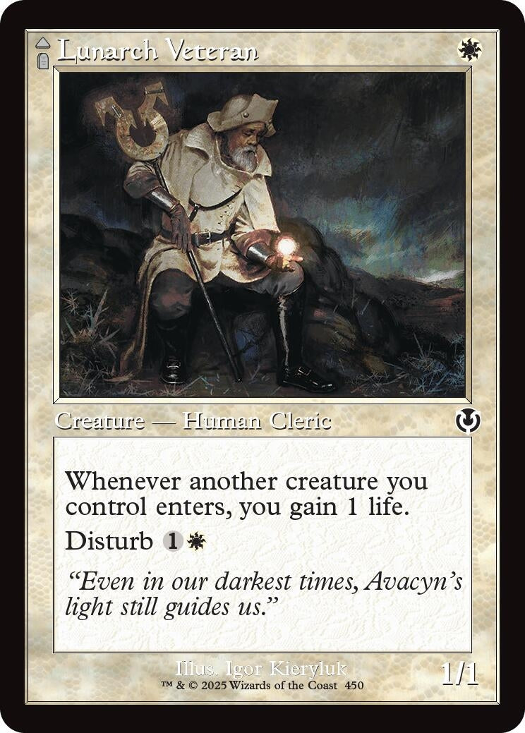 Image for Lunarch Veteran (Retro Frame) (450) [Innistrad Remastered] - Magic: The Gathering