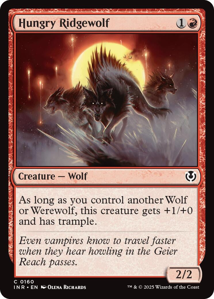 Image for Hungry Ridgewolf (160) [Innistrad Remastered] - Magic: The Gathering