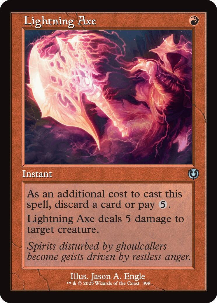 Image for Lightning Axe (Retro Frame) (398) [Innistrad Remastered] - Magic: The Gathering