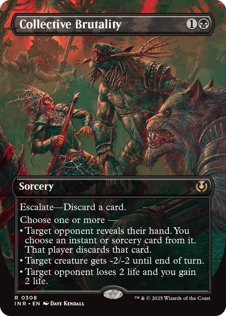 Image for Collective Brutality (Borderless) (308) [Innistrad Remastered] - Magic: The Gathering