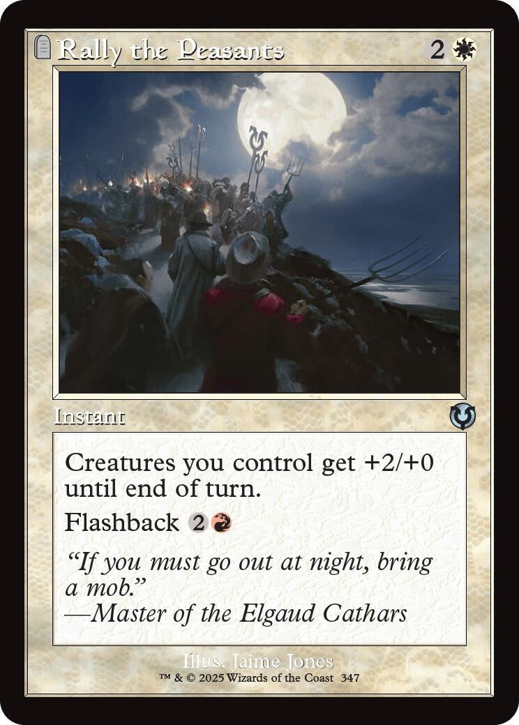 Image for Rally the Peasants (Retro Frame) (347) [Innistrad Remastered] - Magic: The Gathering