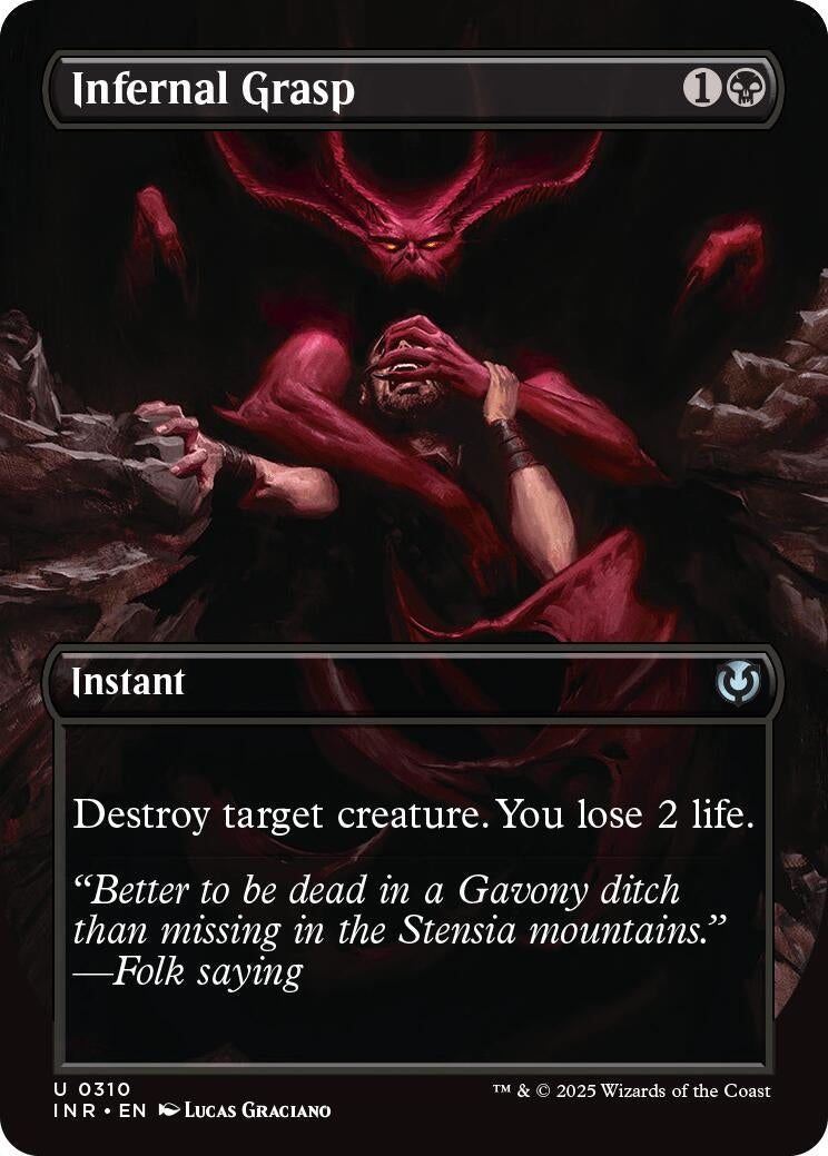 Image for Infernal Grasp (Borderless) (310) [Innistrad Remastered] - Magic: The Gathering