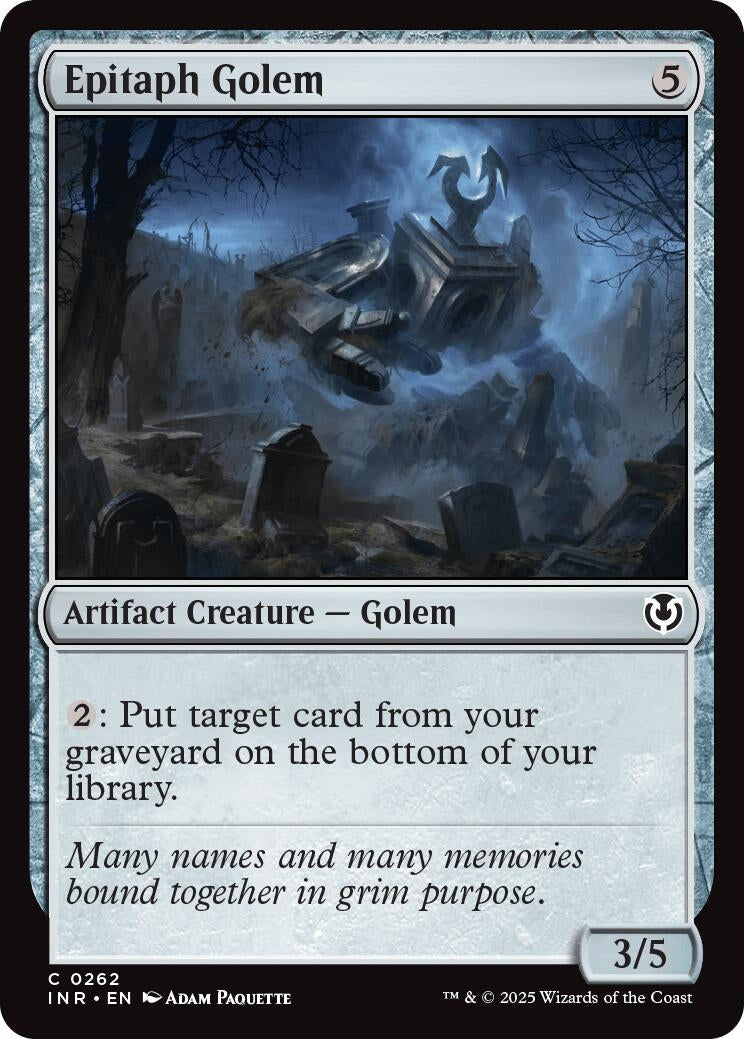 Image for Epitaph Golem (262) [Innistrad Remastered] - Magic: The Gathering