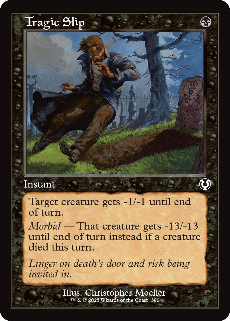 Image for Tragic Slip (Retro Frame) (390) [Innistrad Remastered] - Magic: The Gathering