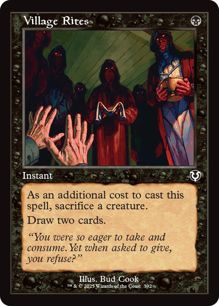 Image for Village Rites (Retro Frame) (392) [Innistrad Remastered] - Magic: The Gathering