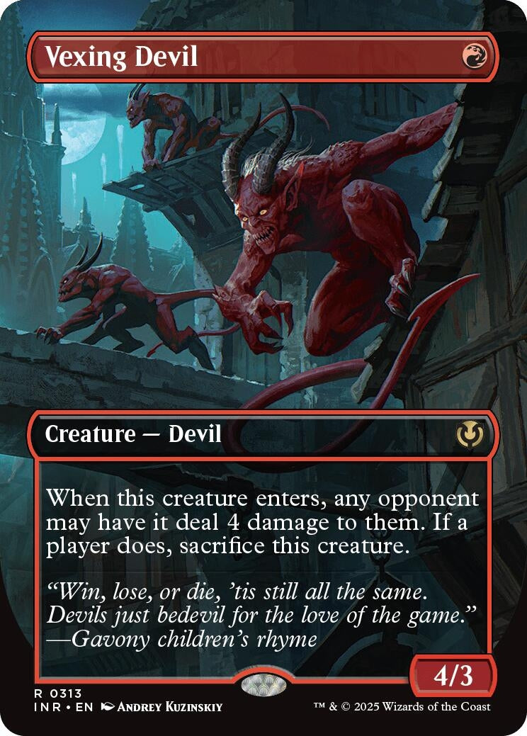 Image for Vexing Devil (Borderless) (313) [Innistrad Remastered] - Magic: The Gathering