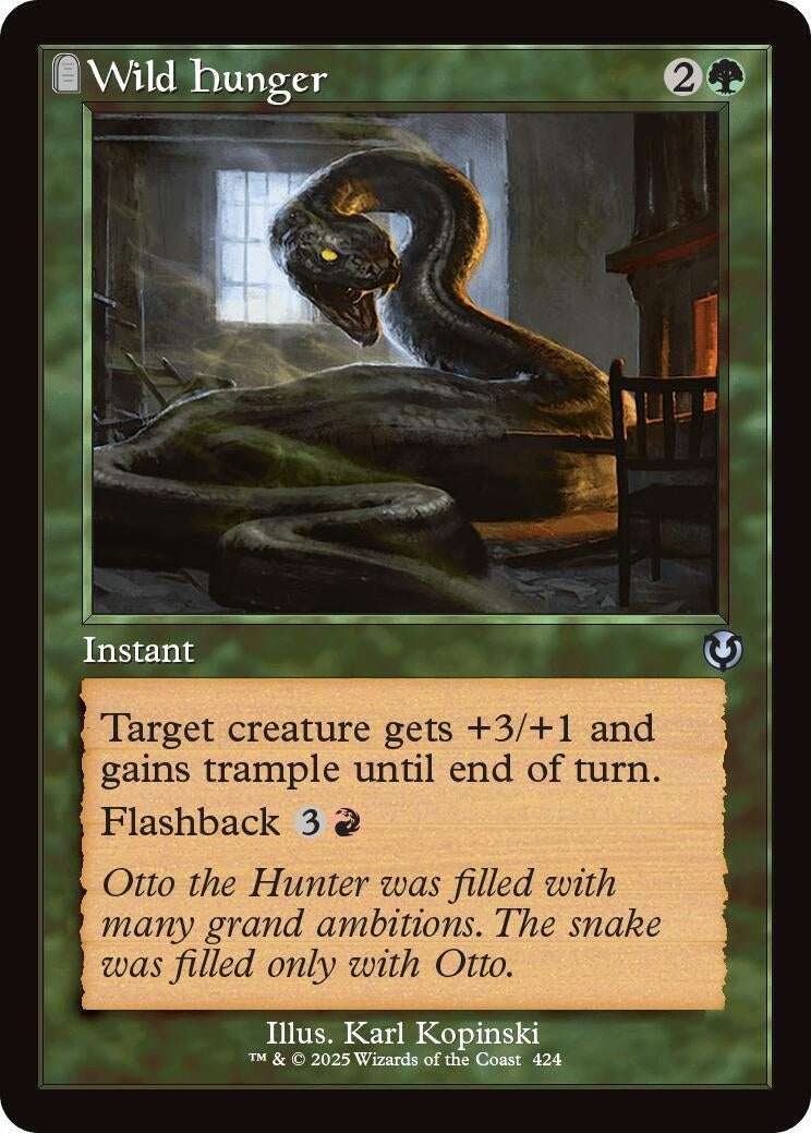 Image for Wild Hunger (Retro Frame) (424) [Innistrad Remastered] - Magic: The Gathering