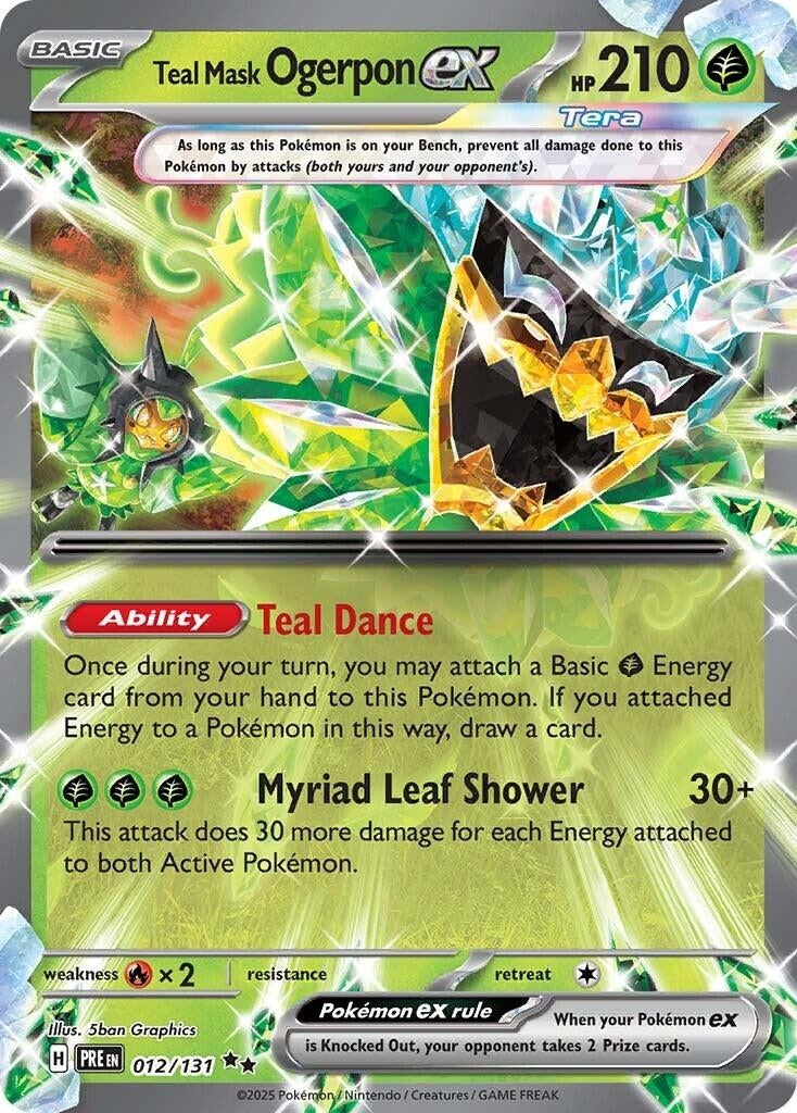 Image for Teal Mask Ogerpon ex (012/131) [SV: Prismatic Evolutions] - Pokemon