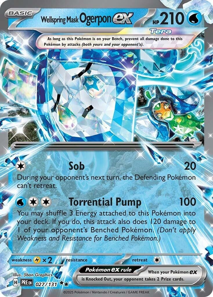 Image for Wellspring Mask Ogerpon ex (027/131) [SV: Prismatic Evolutions] - Pokemon
