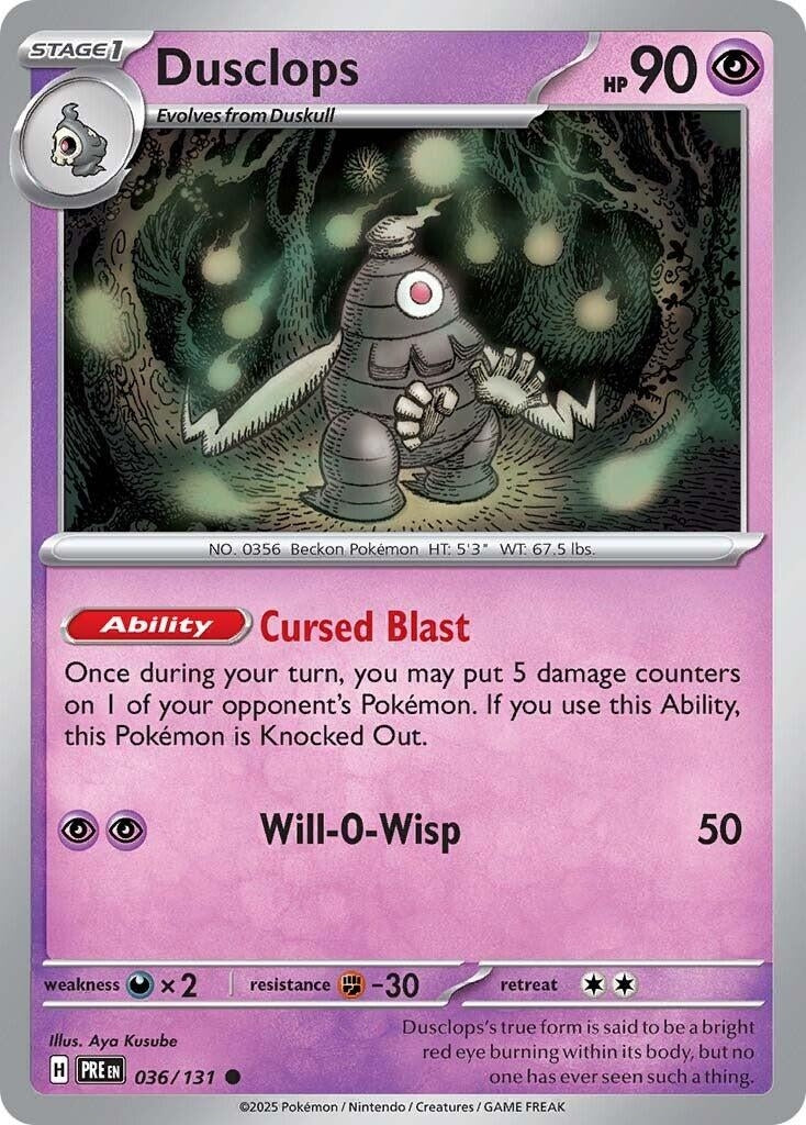 Image for Dusclops (036/131) [SV: Prismatic Evolutions] - Pokemon