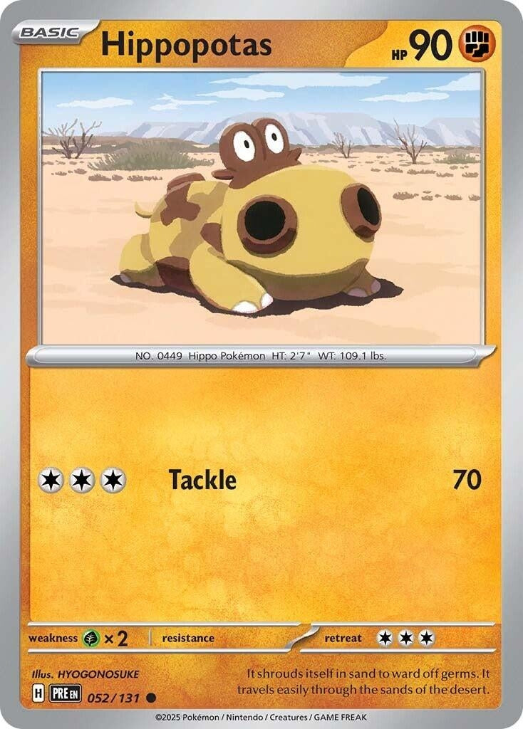 Image for Hippopotas (052/131) [SV: Prismatic Evolutions] - Pokemon