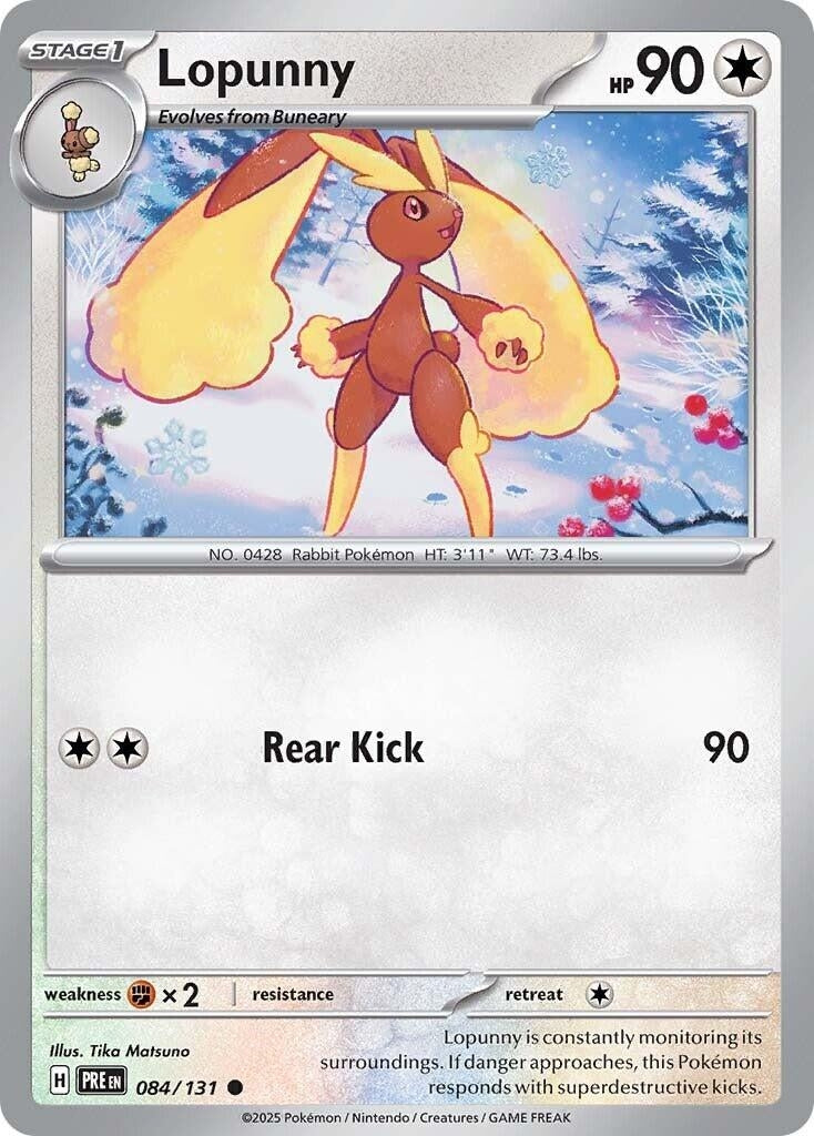 Image for Lopunny (084/131) [SV: Prismatic Evolutions] - Pokemon