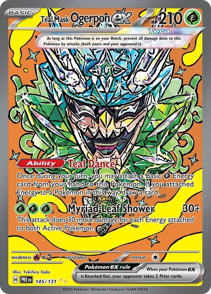 Image for Teal Mask Ogerpon ex (145/131) [SV: Prismatic Evolutions] - Pokemon