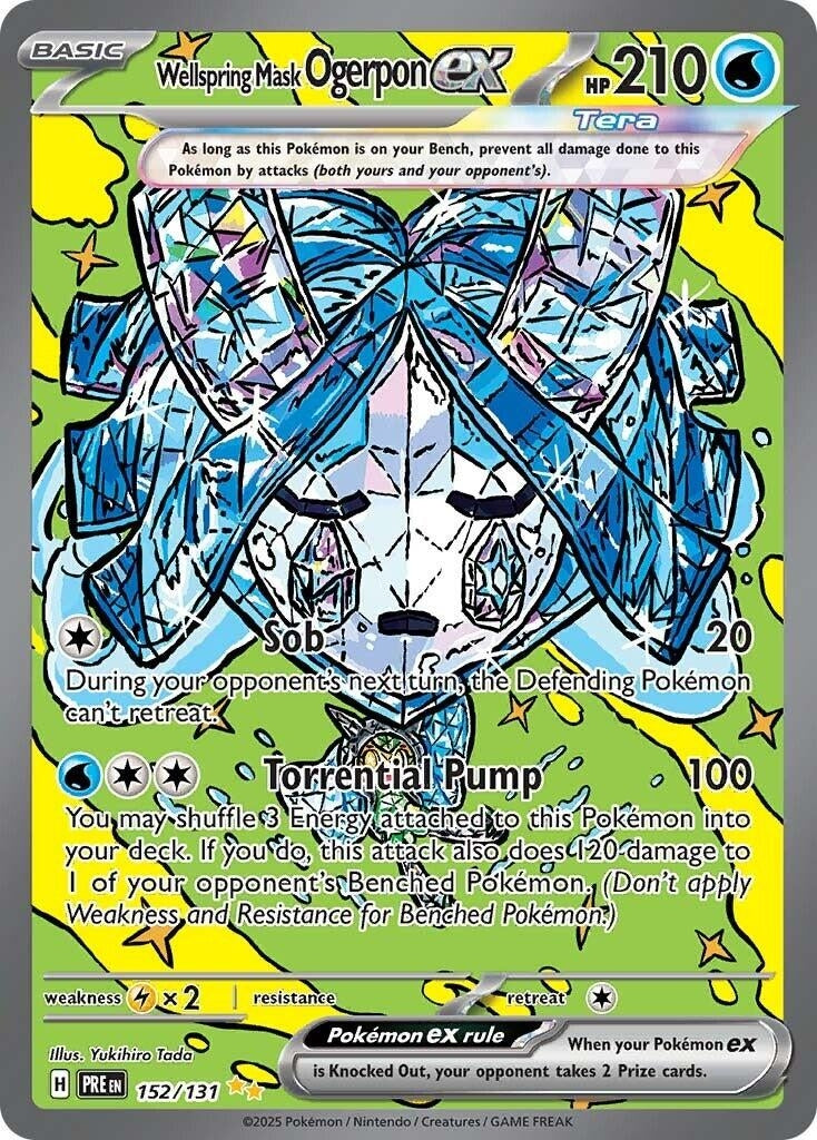 Image for Wellspring Mask Ogerpon ex (152/131) [SV: Prismatic Evolutions] - Pokemon