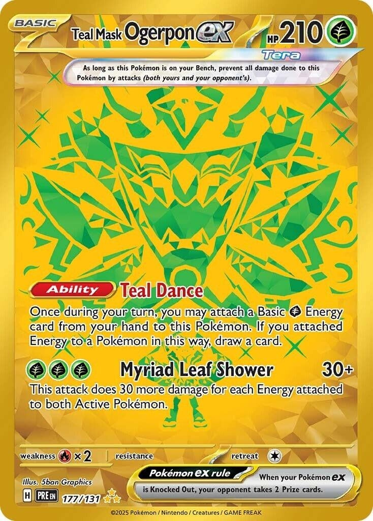 Image for Teal Mask Ogerpon ex (177/131) [SV: Prismatic Evolutions] - Pokemon