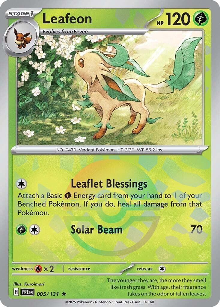 Image for Leafeon (Poke Ball Pattern) (005/131) [SV: Prismatic Evolutions] - Pokemon