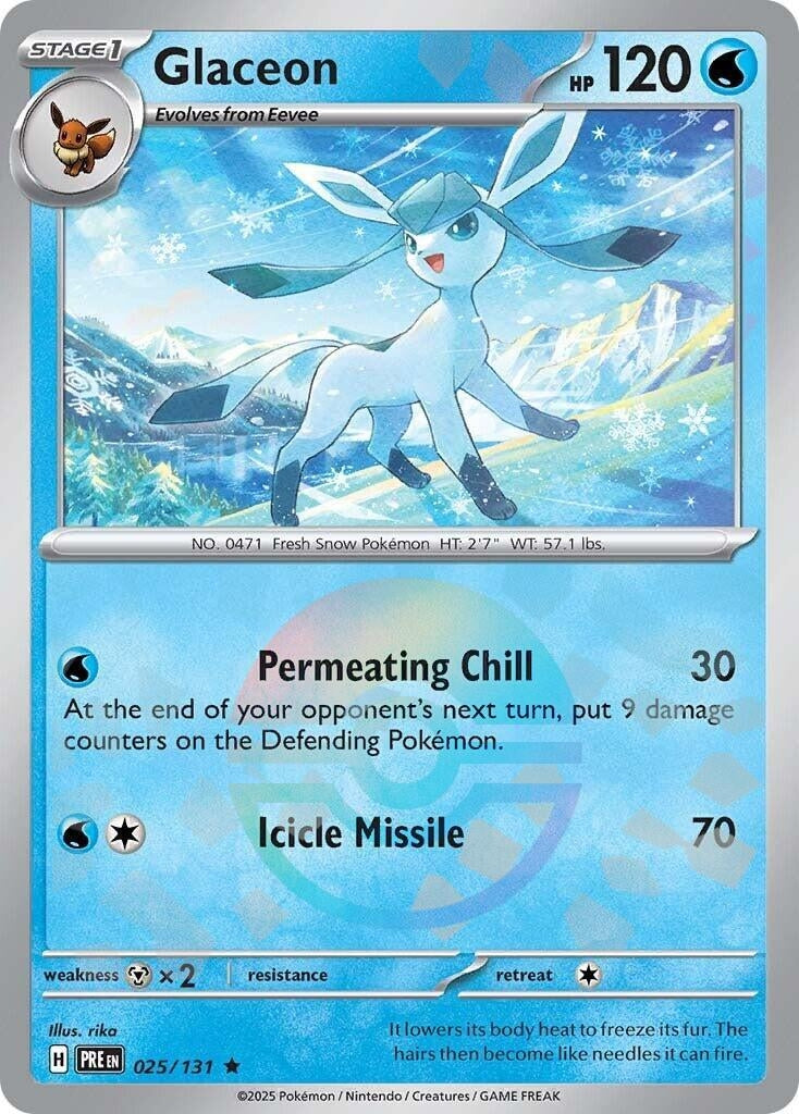 Image for Glaceon (Poke Ball Pattern) (025/131) [SV: Prismatic Evolutions] - Pokemon