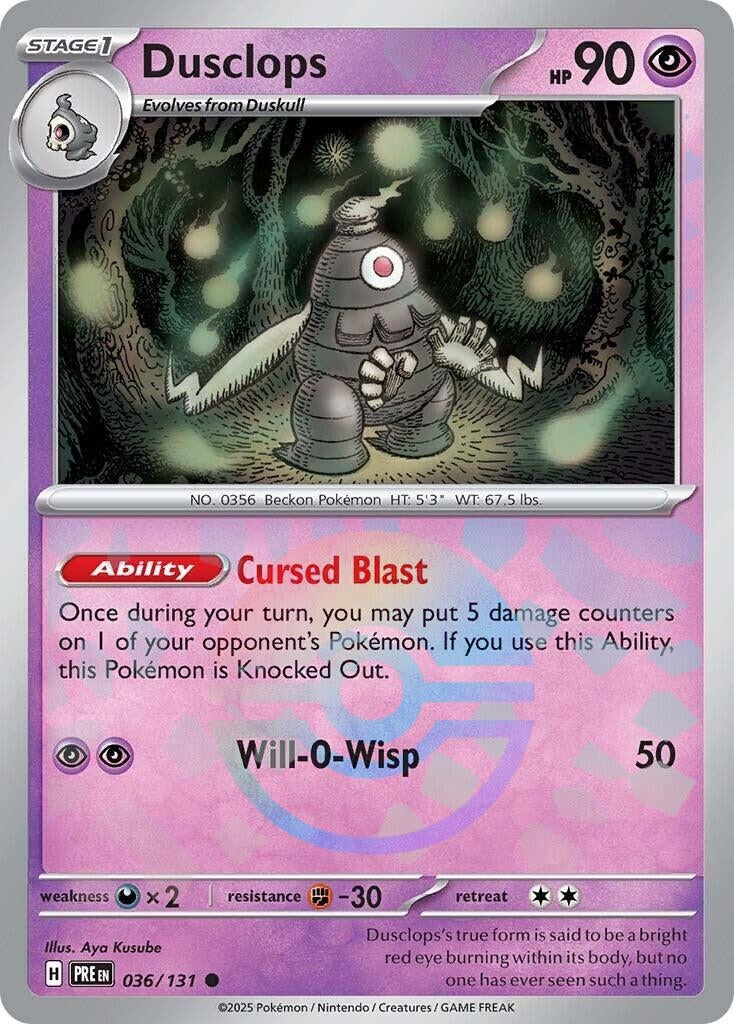 Image for Dusclops (Poke Ball Pattern) (036/131) [SV: Prismatic Evolutions] - Pokemon