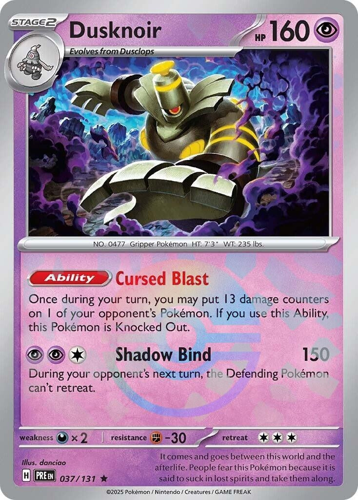 Image for Dusknoir (Poke Ball Pattern) (037/131) [SV: Prismatic Evolutions] - Pokemon
