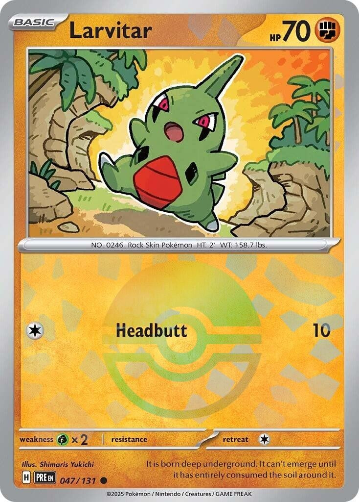 Image for Larvitar (Poke Ball Pattern) (047/131) [SV: Prismatic Evolutions] - Pokemon