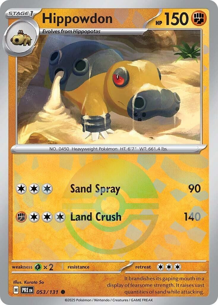 Hippowdon (Poke Ball Pattern) (053/131) [SV: Prismatic Evolutions]