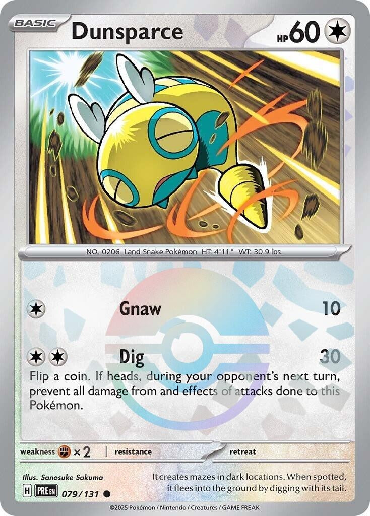 Image for Dunsparce (Poke Ball Pattern) (079/131) [SV: Prismatic Evolutions] - Pokemon