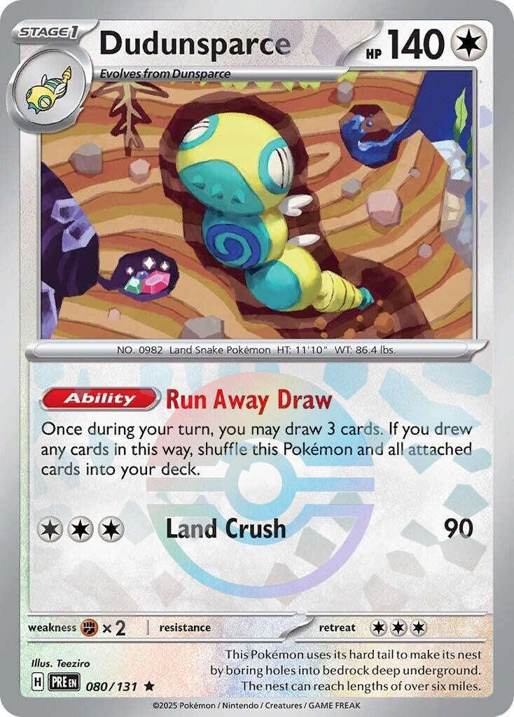Image for Dudunsparce (Poke Ball Pattern) (080/131) [SV: Prismatic Evolutions] - Pokemon