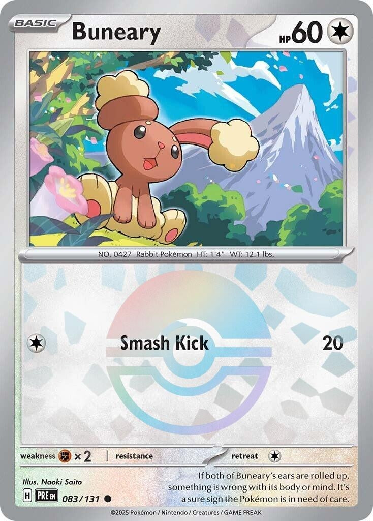 Image for Buneary (Poke Ball Pattern) (083/131) [SV: Prismatic Evolutions] - Pokemon