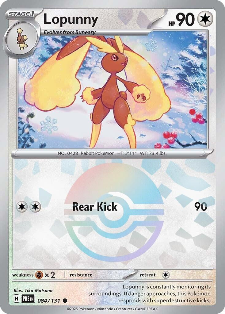 Image for Lopunny (Poke Ball Pattern) (084/131) [SV: Prismatic Evolutions] - Pokemon