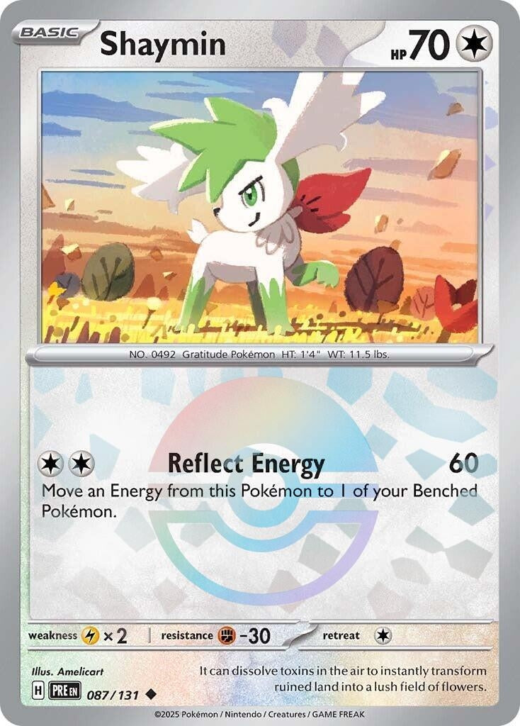 Image for Shaymin (Poke Ball Pattern) (087/131) [SV: Prismatic Evolutions] - Pokemon