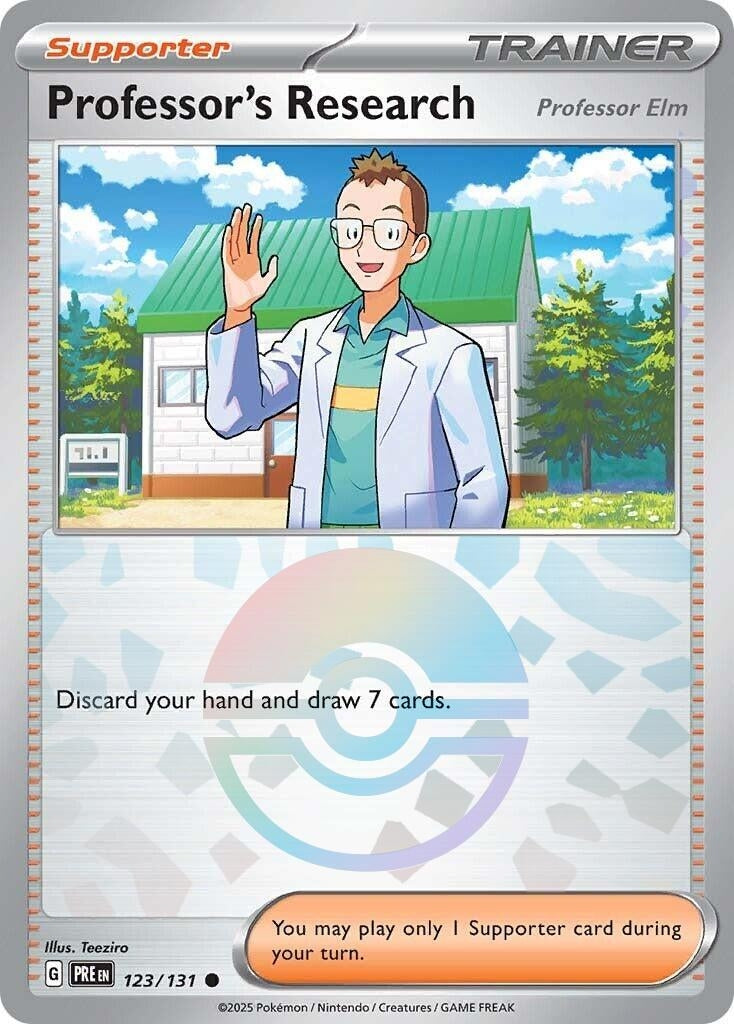 Image for Professor's Research [Professor Elm] (Poke Ball Pattern) (123/131) [SV: Prismatic Evolutions] - Pokemon