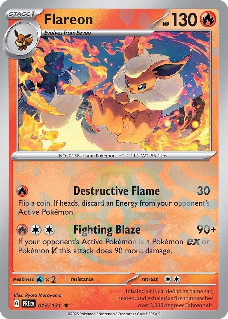 Image for Flareon (Master Ball Pattern) (013/131) [SV: Prismatic Evolutions] - Pokemon