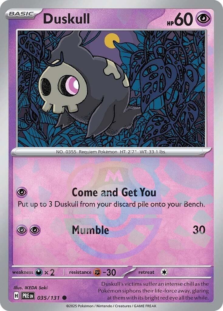 Image for Duskull (Master Ball Pattern) (035/131) [SV: Prismatic Evolutions] - Pokemon