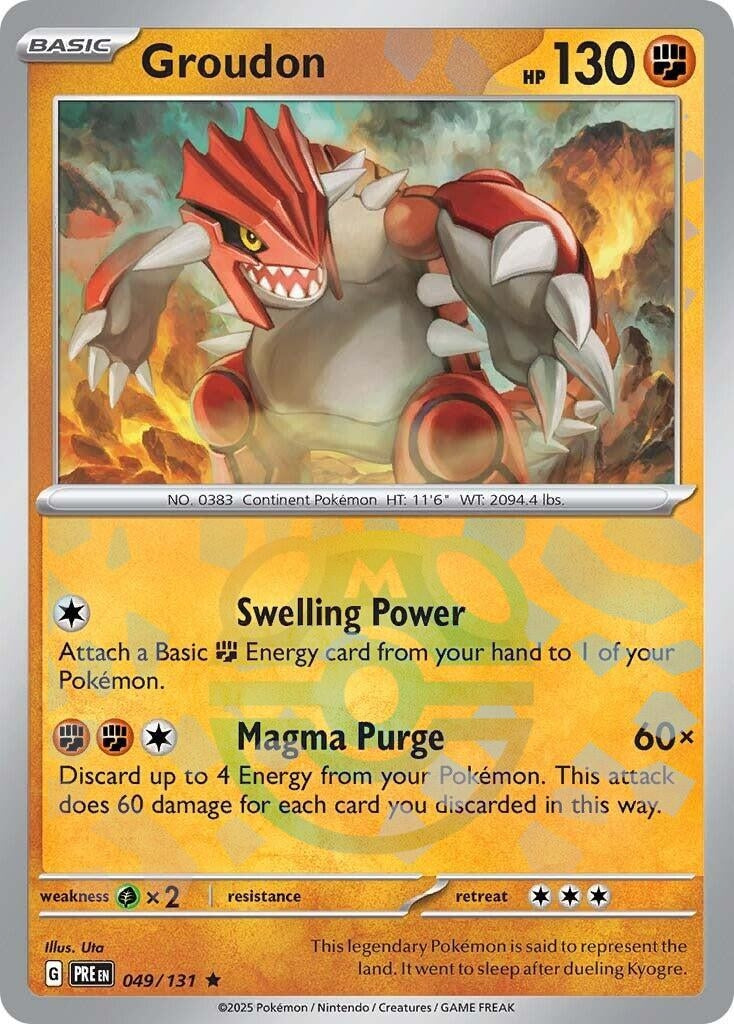 Image for Groudon (Master Ball Pattern) (049/131) [SV: Prismatic Evolutions] - Pokemon
