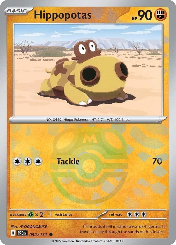 Hippopotas (Master Ball Pattern) (052/131) [SV: Prismatic Evolutions]