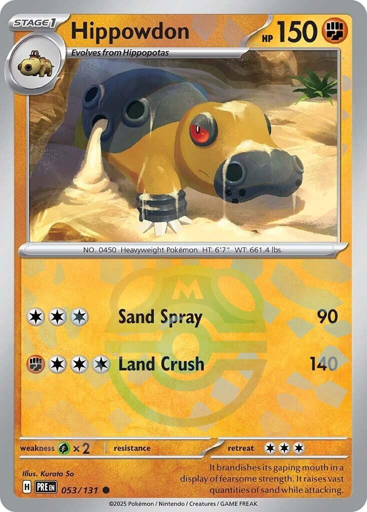 Image for Hippowdon (Master Ball Pattern) (053/131) [SV: Prismatic Evolutions] - Pokemon