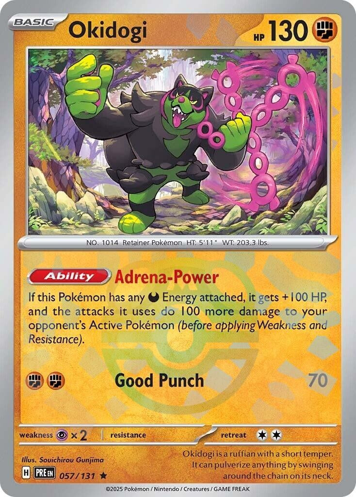 Image for Okidogi (Master Ball Pattern) (057/131) [SV: Prismatic Evolutions] - Pokemon