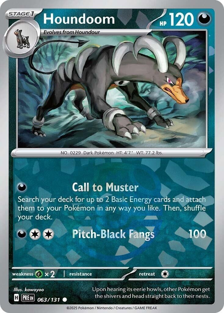 Image for Houndoom (Master Ball Pattern) (063/131) [SV: Prismatic Evolutions] - Pokemon