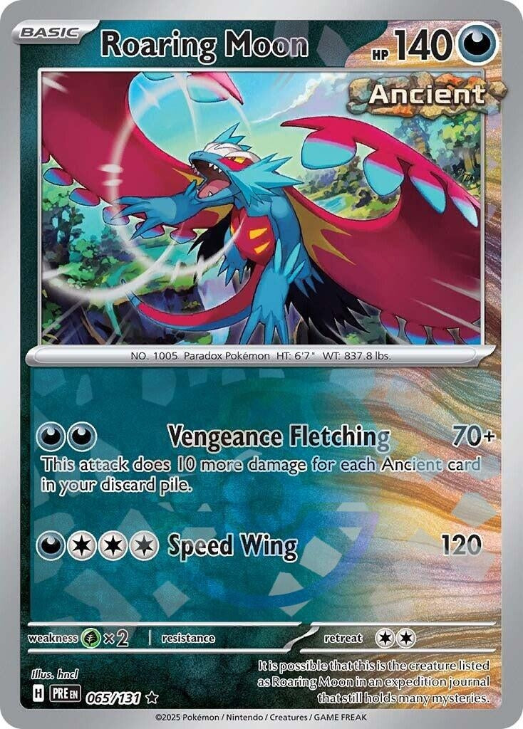 Image for Roaring Moon (Master Ball Pattern) (065/131) [SV: Prismatic Evolutions] - Pokemon