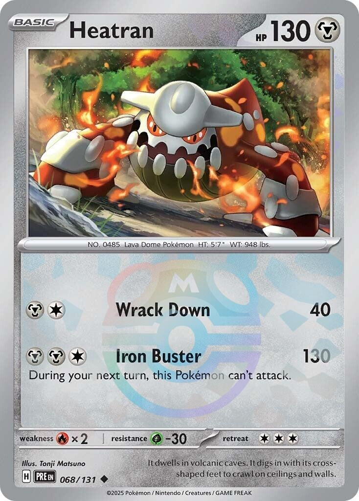 Image for Heatran (Master Ball Pattern) (068/131) [SV: Prismatic Evolutions] - Pokemon