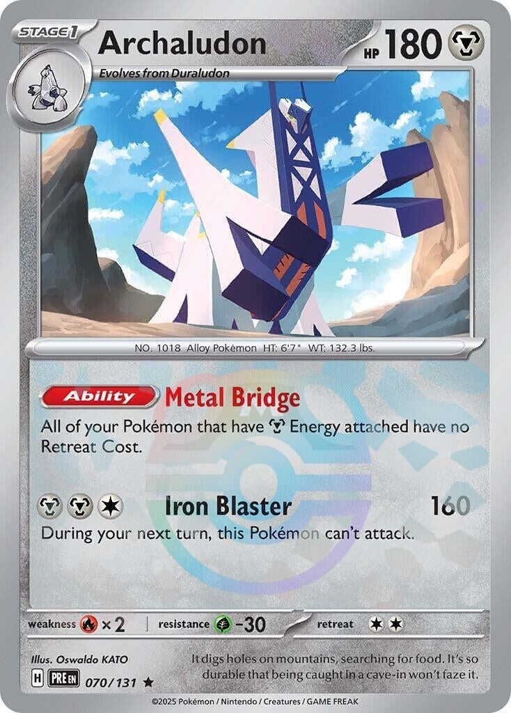 Image for Archaludon (Master Ball Pattern) (070/131) [SV: Prismatic Evolutions] - Pokemon