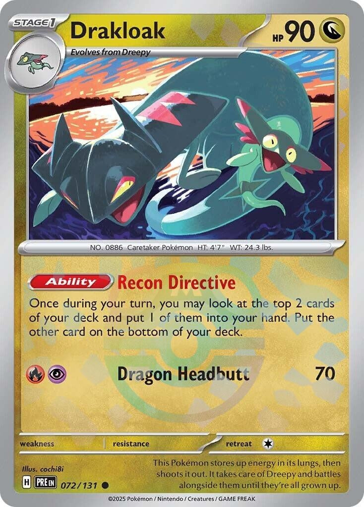 Image for Drakloak (Master Ball Pattern) (072/131) [SV: Prismatic Evolutions] - Pokemon