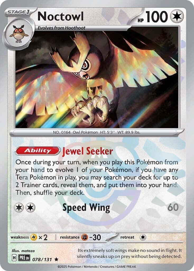 Image for Noctowl (Master Ball Pattern) (078/131) [SV: Prismatic Evolutions] - Pokemon