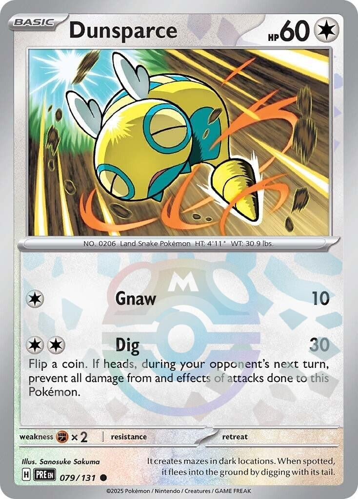 Image for Dunsparce (Master Ball Pattern) (079/131) [SV: Prismatic Evolutions] - Pokemon