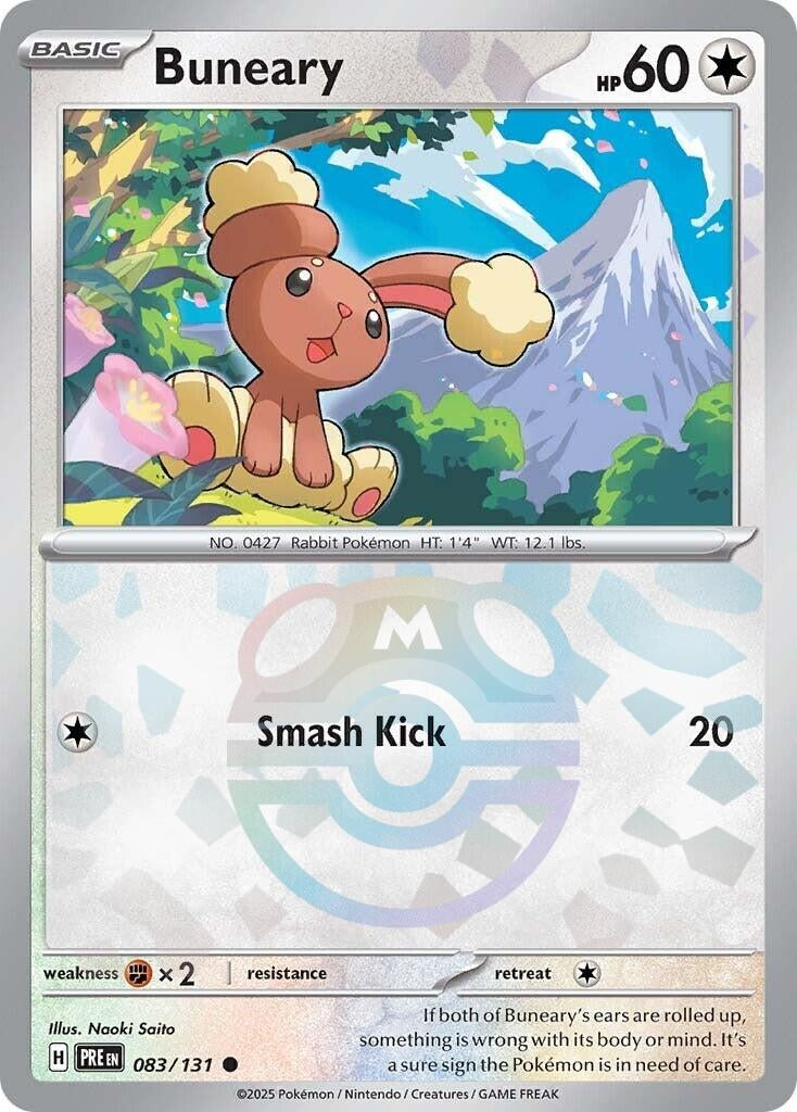 Image for Buneary (Master Ball Pattern) (083/131) [SV: Prismatic Evolutions] - Pokemon