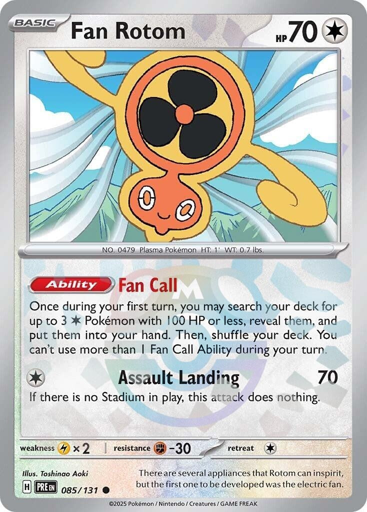 Fan Rotom (Master Ball Pattern) (085/131) [SV: Prismatic Evolutions]