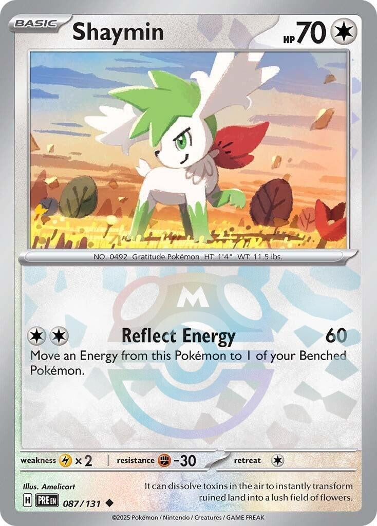 Image for Shaymin (Master Ball Pattern) (087/131) [SV: Prismatic Evolutions] - Pokemon
