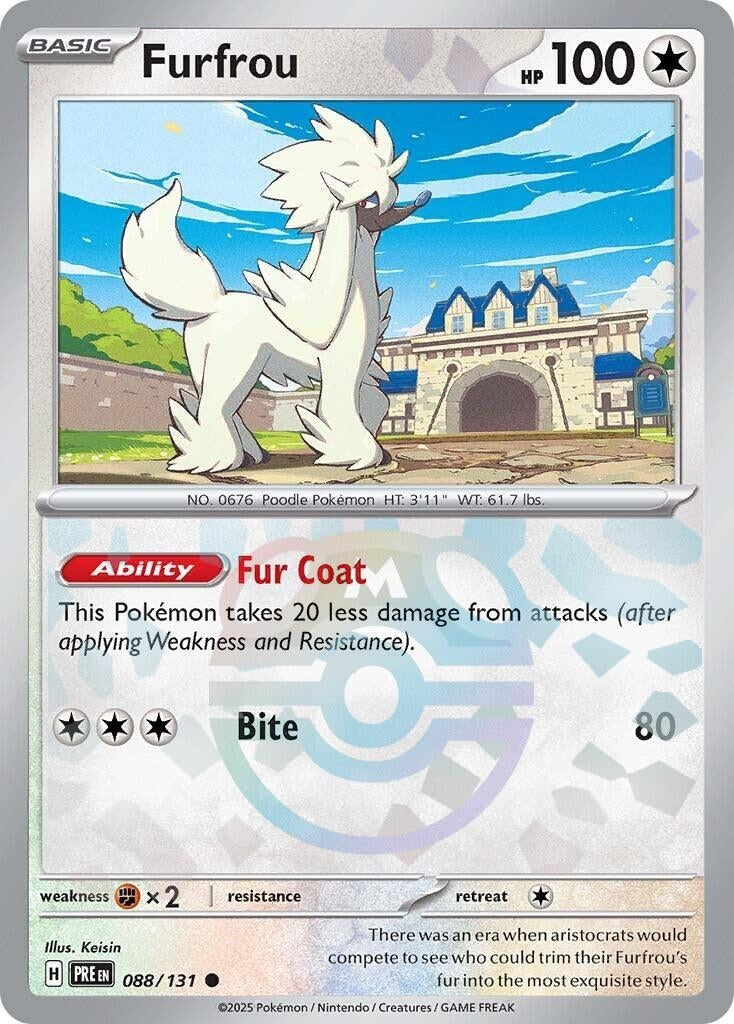 Image for Furfrou (Master Ball Pattern) (088/131) [SV: Prismatic Evolutions] - Pokemon