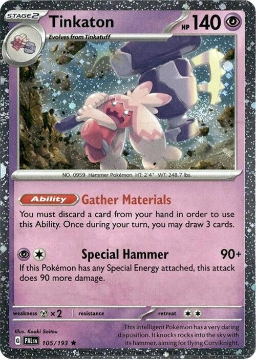 Image for Tinkaton - 105/193 (Cosmos Holo) (105/193) [Blister Exclusives] - Pokemon