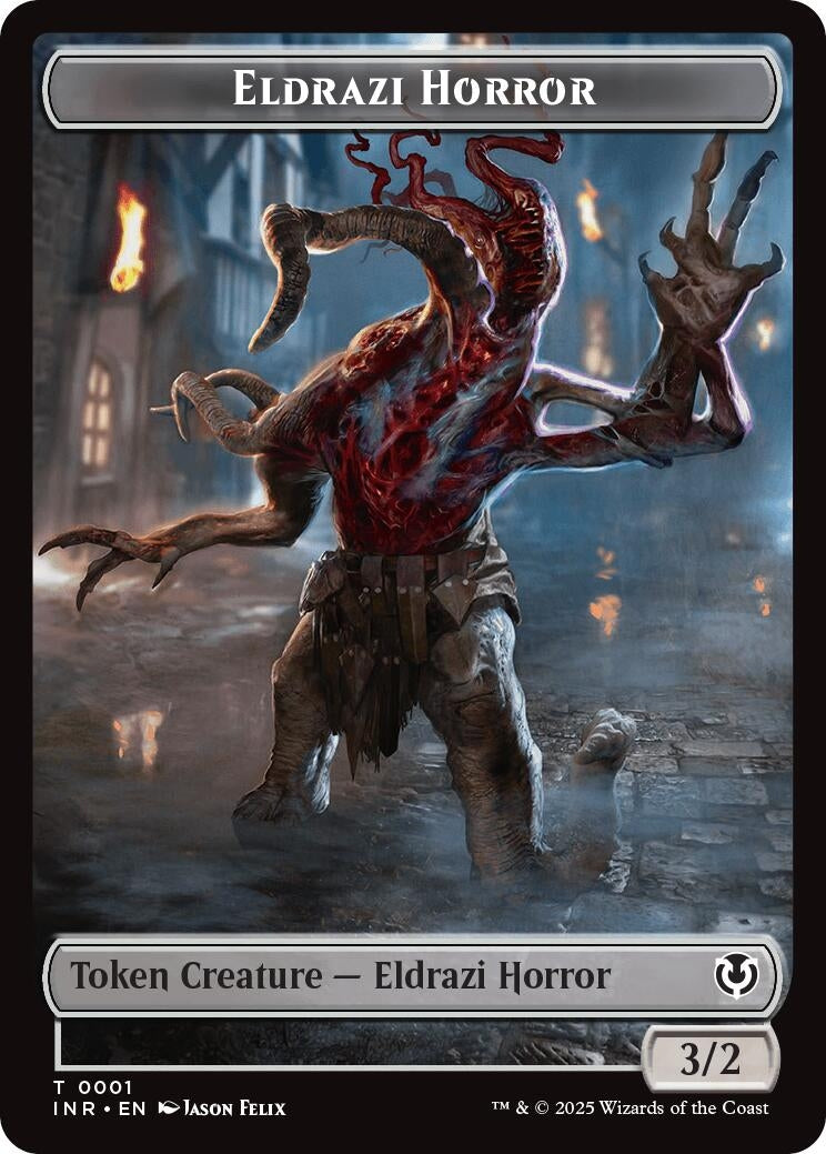 Image for Eldrazi Horror // Human Soldier (0003) Double-Sided Token (1 // 3) [Innistrad Remastered] - Magic: The Gathering